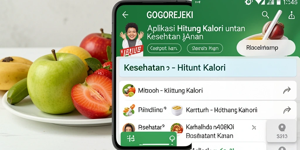 Antarmuka aplikasi GOGOREJEKI untuk menghitung kalori dengan mudah.