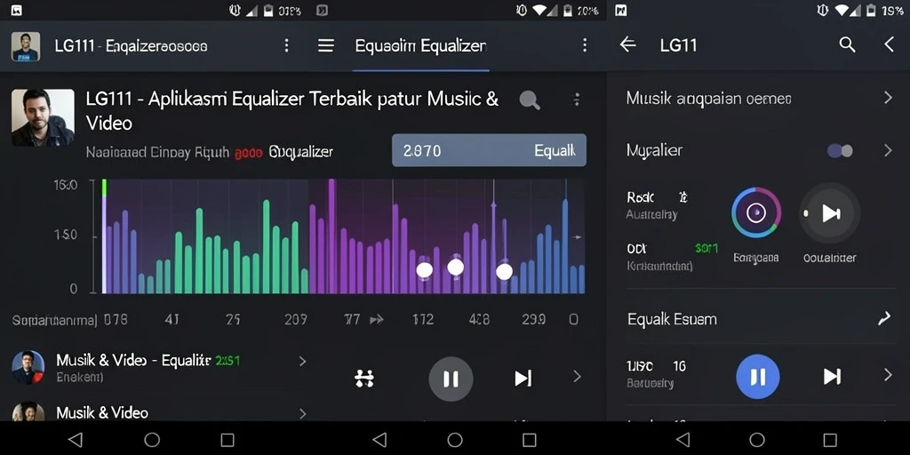 Antarmuka LG111 yang sederhana dan canggih untuk pengaturan Equalizer.