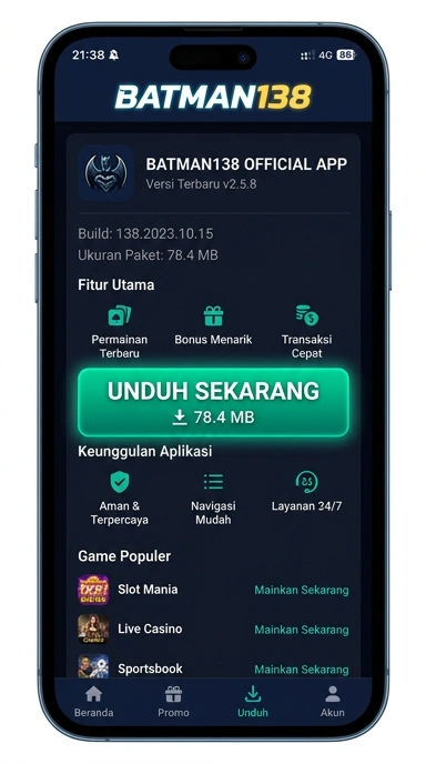Tampilan halaman APK batman138