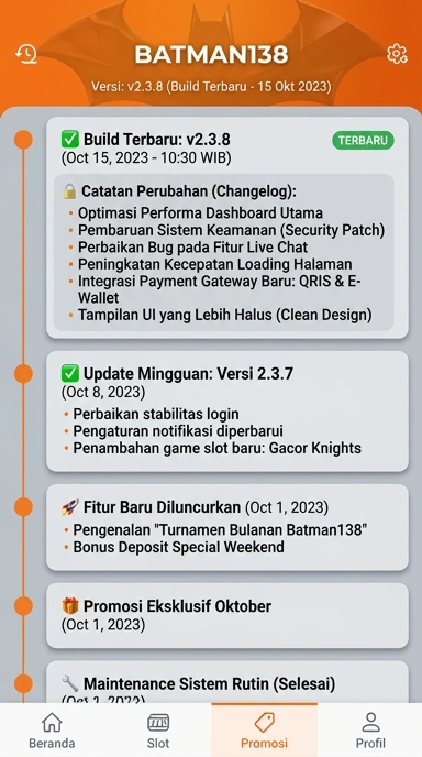 Tampilan riwayat versi batman138